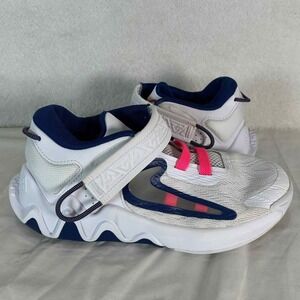 Nike Giannis Immortality 2 Sneakers Low Top Hook Loop White Pink Blue Size 2.5